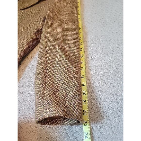 Bogner Blazer Womens Size 8 Brown Shoulder Pads Wool Blend Button Up Coat Jacket - Picture 11 of 13